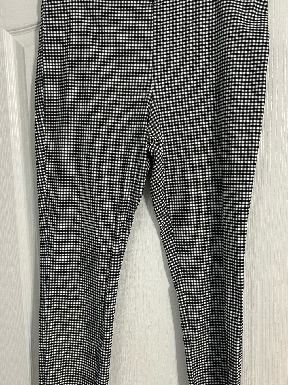 Black & White Gingham Women’s Skinny Ankle Pants XL